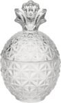 Rustic Pineapple Embossed Glass Candy Jar, 5.5x3.5in & 6x4in, Ideal for Candy, Biscuits, Sugar, Home Decoration, Weddings & Events