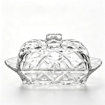 Clear Glass Decorative Storage Jar for Crystals, Jewelry and Small Collections