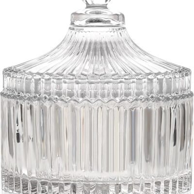 Gifts For  Glass Jars With Lids Candy Dish Aesthetic Room Home Decor Trinket Dish Decorative Jewelry Jar Wedding Party Decorations Trinket Box Storage Container Vanity Bathroom Organizer