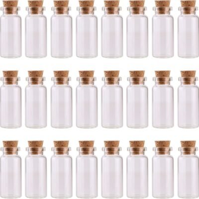 Mini Glass Keepsake Bottles with Stoppers for Crystals and Decorative Collections